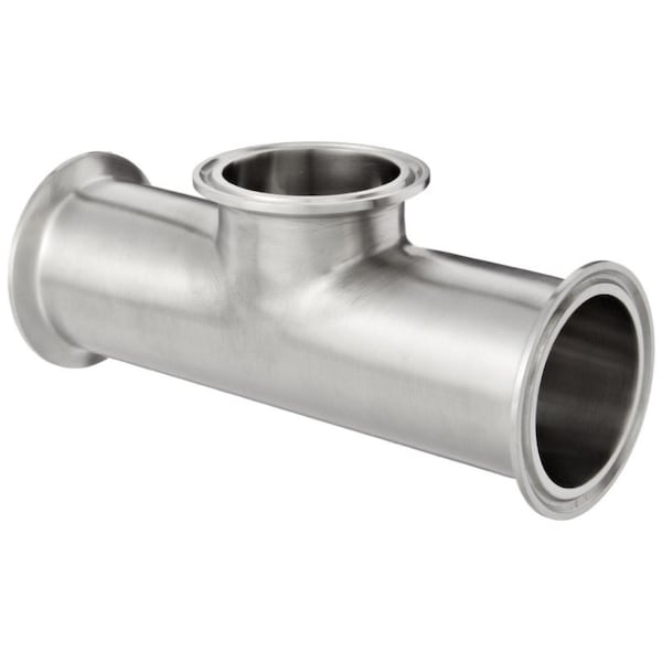 Sanitube Clamp Short Outlet Tee 316L, 1-1/2" 7MPS6-150